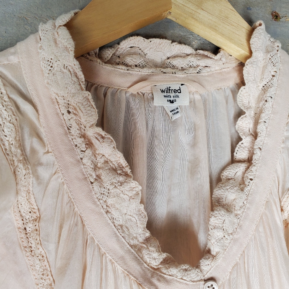 Wilfred pastel pink silk dress